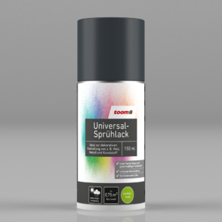 toom Universal-Sprühlack 'Schattenspiel' anthrazitfarben seidenmatt 150 ml
