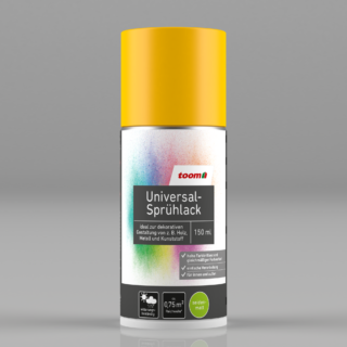 toom Universal-Sprühlack 'Sonnenblume' orangegelb seidenmatt 150 ml