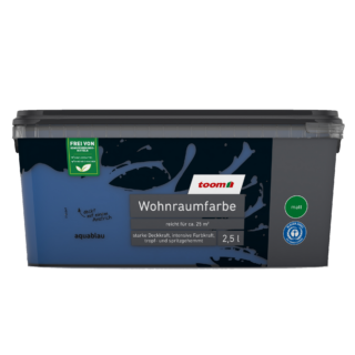 toom Wohnraumfarbe aquablau matt 2,5 l