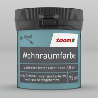 toom Wohnraumfarbe azurblau matt 75 ml