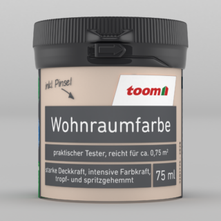 toom Wohnraumfarbe 'Kaschmir' beige matt 75 ml