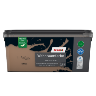 toom Wohnraumfarbe 'Toffee' braun matt 2,5 l