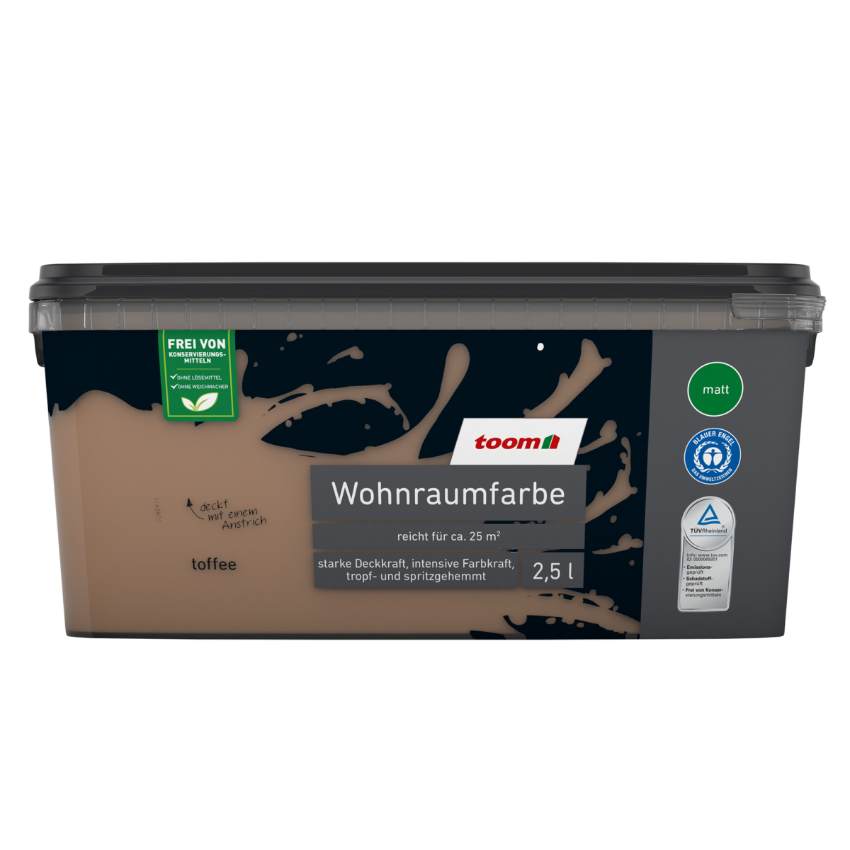 toom Wohnraumfarbe 'Toffee' braun matt 2,5 l
