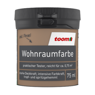 toom Wohnraumfarbe 'Toffee' braun matt 75 ml