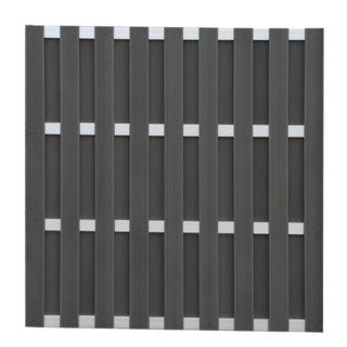 toom Zaunelement 'Matti' WPC/Aluminium anthrazitfarben 180 x 180 cm