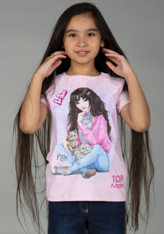 TOPModel T-Shirt "TOPModel" mit romantischem, großem Frontmotiv