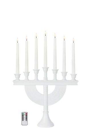 Torpa Adventskerzenhalter Weiß Batteriebetrieben