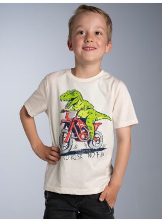 Trigema T-Shirt "TRIGEMA T-Shirt mit Dino Motiv "No Risk No Fun"" 1