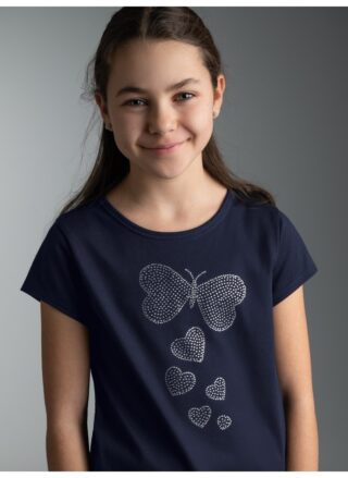 Trigema T-Shirt "TRIGEMA T-Shirt mit Strass Motiv "Schmetterling"" 1