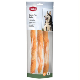 Trixie Denta Fun Rolls mit Huhn - Sparpaket: 60 Stück, ca. 12 cm (480 g)