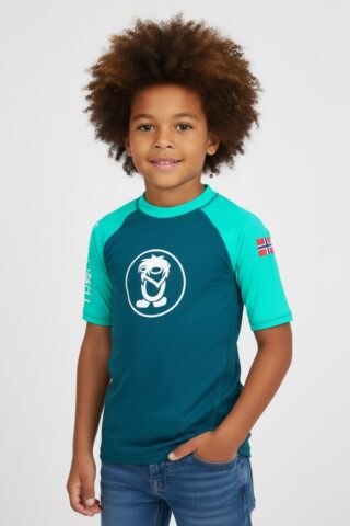 TROLLKIDS Bade-Shirt "KIDS KVALVIKA T" mit UV-Schutzfaktor 50+, kurzärmlig, für Kinder und Jugendliche