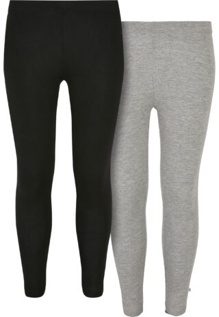 URBAN CLASSICS Leggings "Urban Classics Damen Girls Jersey Leggings 2-Pack"