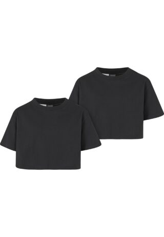 URBAN CLASSICS T-Shirt "Urban Classics Damen Girls Short Kimono Tee 2-Pack" 1 Stk.