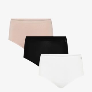 Urban Quest Bambus Maxi-Slip 3er-Pack XS Weiß/Schwarz/Pink – Bequeme, atmungsaktive Unterwäsche für aktive Frauen