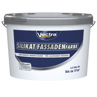 Vectra Silikat-Fassadenfarbe weiß seidenmatt 2,5 l