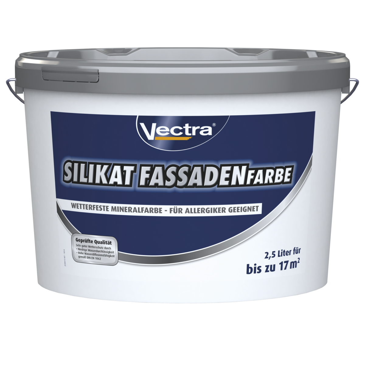 Vectra Silikat-Fassadenfarbe weiß seidenmatt 2,5 l