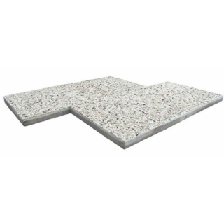 Waschbeton Beton weiß 40 x 40 x 4 cm