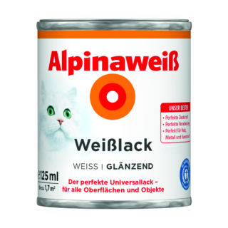 Weißlack 'Alpinaweiß' glänzend 125 ml
