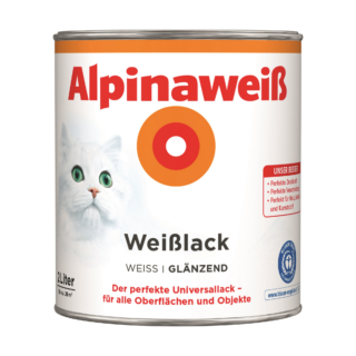 Weißlack 'Alpinaweiß' glänzend 2 l
