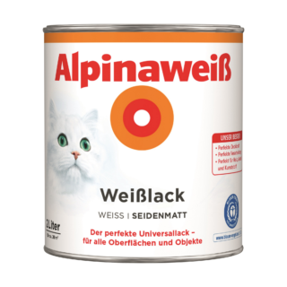 Weißlack 'Alpinaweiß' seidenmatt 2 l
