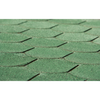 Weka Bitumen-Dachschindeln Biberschwanz grün 3 m²