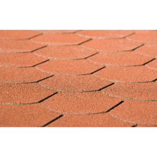 Weka Bitumen-Dachschindeln Biberschwanz rot 3 m²