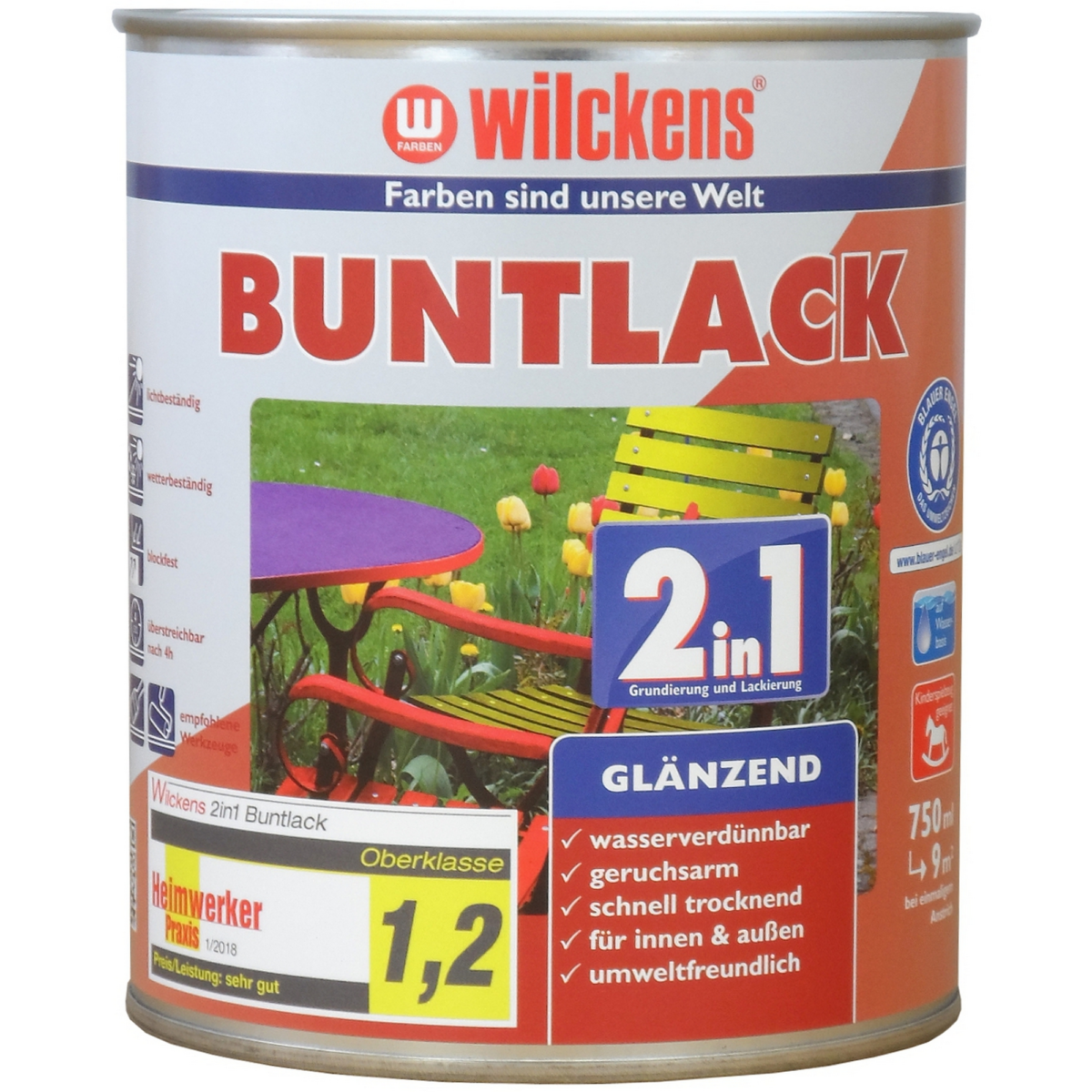 Wilckens 2in1 Buntlack schokobraun glänzend 750 ml