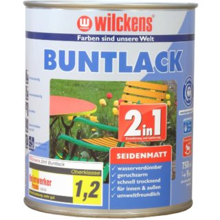 Wilckens 2in1 Buntlack silbergrau seidenmatt 750 ml