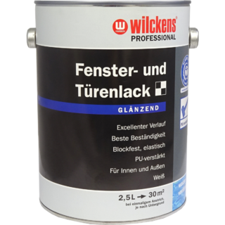 Wilckens Fenster- & Türenlack 'Professional' weiß glänzend 2,5 l