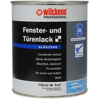 Wilckens Fenster- & Türenlack 'Professional' weiß glänzend 750 ml