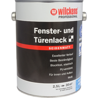 Wilckens Fenster- & Türenlack 'Professional' weiß seidenmatt 2,5 l