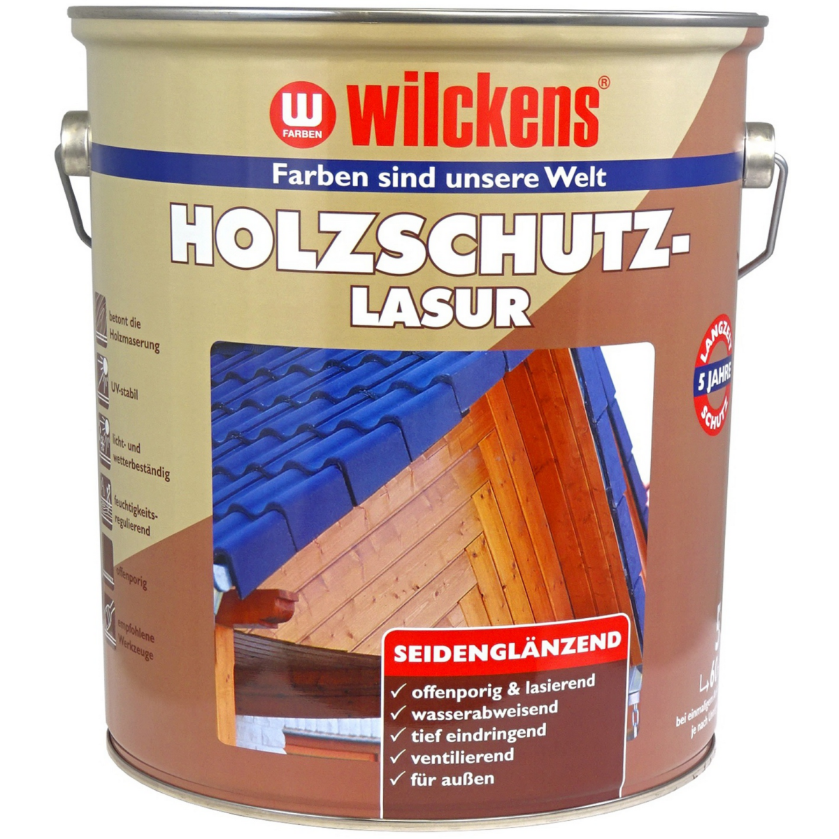 Wilckens Holzschutzlasur nussbaumfarben 5 l
