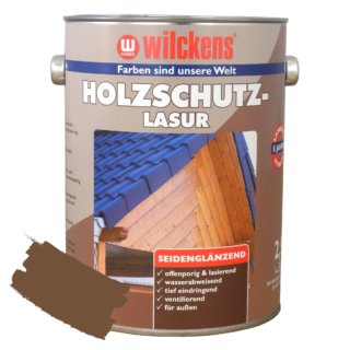 Wilckens Holzschutzlasur nussbaumfarbend seidenglänzend 2,5 l