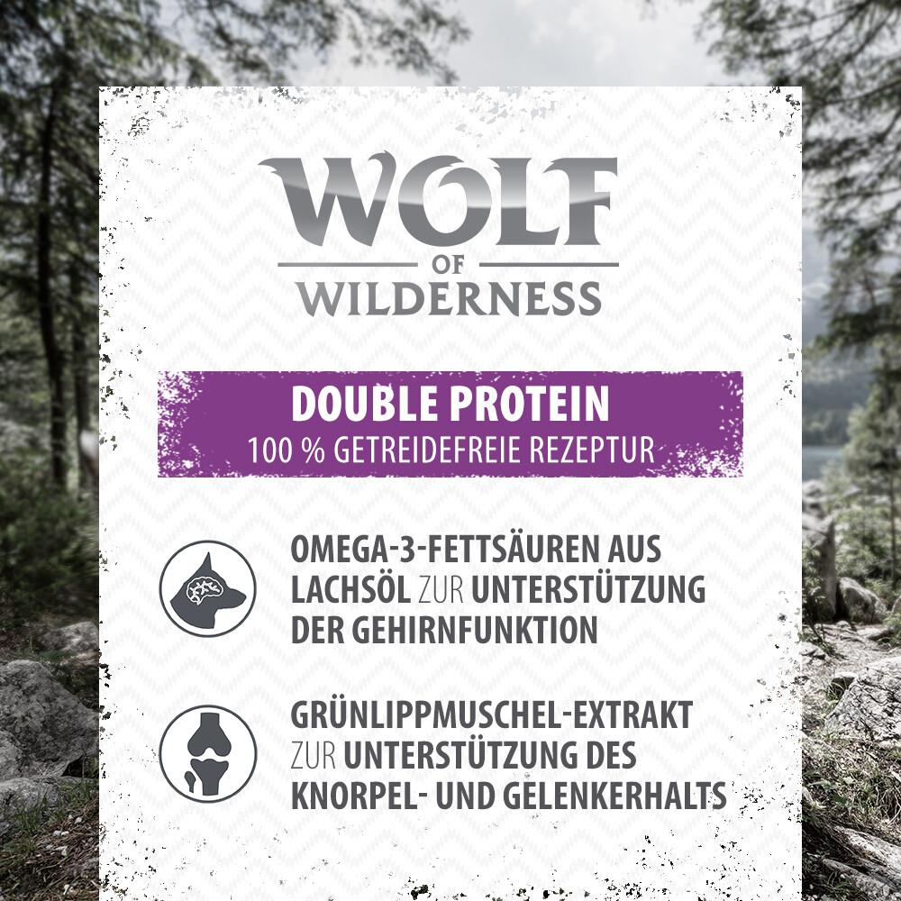 Wolf of Wilderness Senior - Duo-Protein 6 / 24 x 800 g - 24 x 800 g: Green Fields - Lamm & Huhn