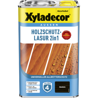 Xyladecor 2in1 Holzschutzlasur ebenholzfarben 4 l