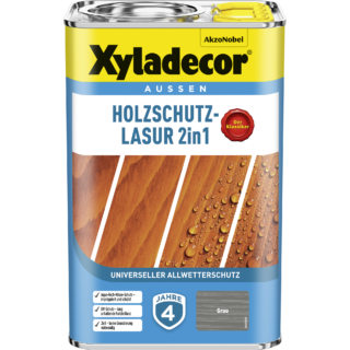 Xyladecor 2in1 Holzschutzlasur grau 4 l