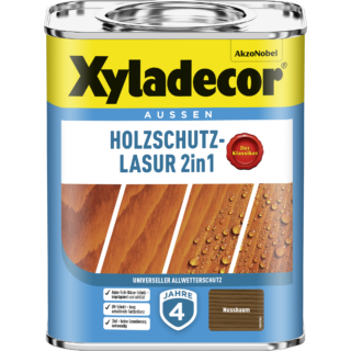 Xyladecor 2in1 Holzschutzlasur nussbaumfarben 750 ml