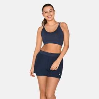 Zebdia Damen Lauf-BH Slim Strap XL – Blauer Sport-BH für optimalen Halt bei Training und Wettkämpfen