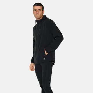 Zebdia Sports Damen Laufjacke mit Kapuze und Reißverschluss, schwarz, Gr. L – Ideal für Outdoor-Läufe und sportliche Aktivitäten