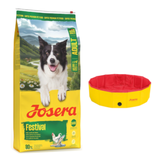 10 kg / 12,5 kg Josera + Ø 120 x H 30 cm Hundepool Pet gratis! - Festival 12,5 kg