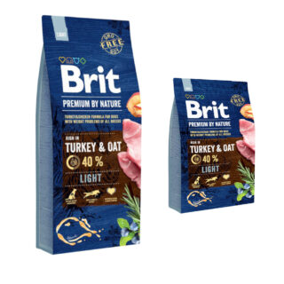 15 kg + 3 kg gratis! 18 kg Brit Premium by Nature - Light