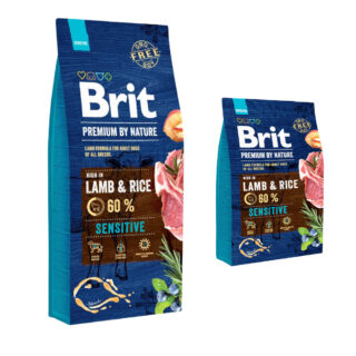 15 kg + 3 kg gratis! 18 kg Brit Premium by Nature - Sensitive Lamm