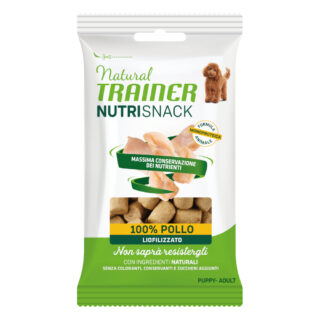 2 + 1 gratis! 3 x 20 g Natural Trainer Nutri Snack Gefriergetrocknete Happen Puppy & Adult - Rind
