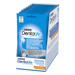 3 + 1 gratis! 4 x 140 g / 320 g PURINA Dentalife Tägliche Zahnpflege-Snacks - 4 x 320 g mit Huhn