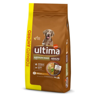 3 kg gratis! 18 kg Ultima Adult - Medium/Maxi Huhn & Reis