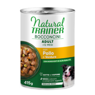 9 + 3 gratis! 12 x 415 g / 400 g Natural Trainer - Bocconcini Adult Medium & Maxi Chunks Huhn 12 x 415 g