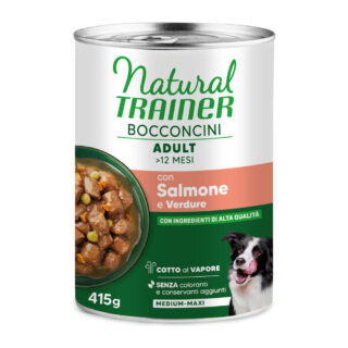 9 + 3 gratis! 12 x 415 g / 400 g Natural Trainer - Bocconcini Adult Medium & Maxi Chunks Lachs 12 x 415 g