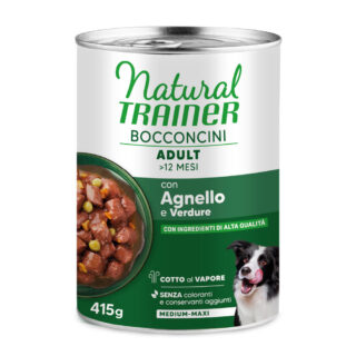 9 + 3 gratis! 12 x 415 g / 400 g Natural Trainer - Bocconcini Adult Medium & Maxi Chunks Lamm 12 x 415 g
