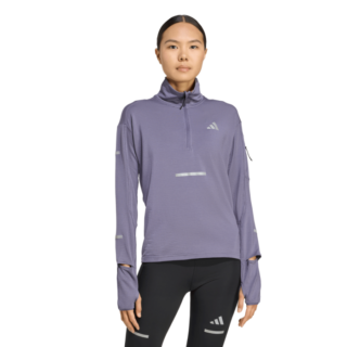 adidas adi365 Warm Halb-Zip Shirt Lila für Lauftraining - Leicht und atmungsaktiv, ideal für kühle Tage