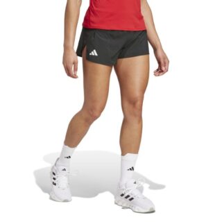 adidas Adizero E Split Shorts Gr. L Schwarz für Damen - Leichte Laufshorts für optimalen Komfort und Bewegungsfreiheit